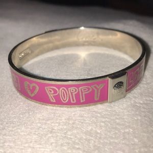 Pink and silver coach poppy bracelet